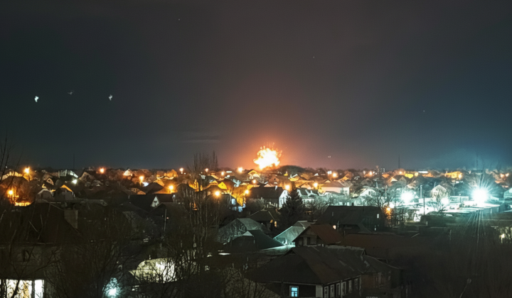 Bases for repairing Russian equipment burning in Alchevsk