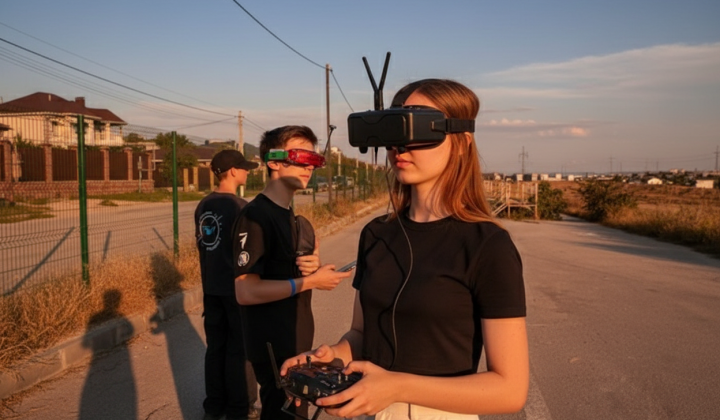 Children learn to operate drones in Artek