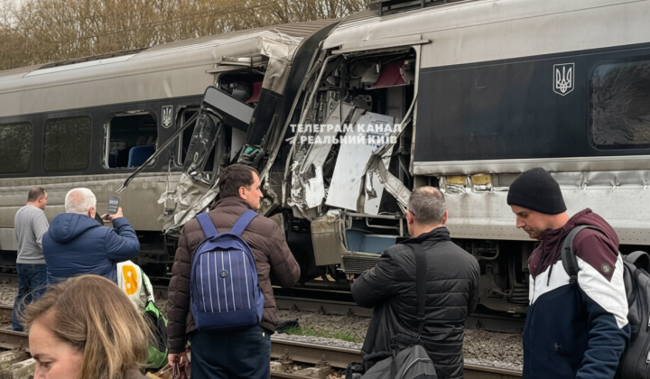 Train and locomotive in Vinnytsia