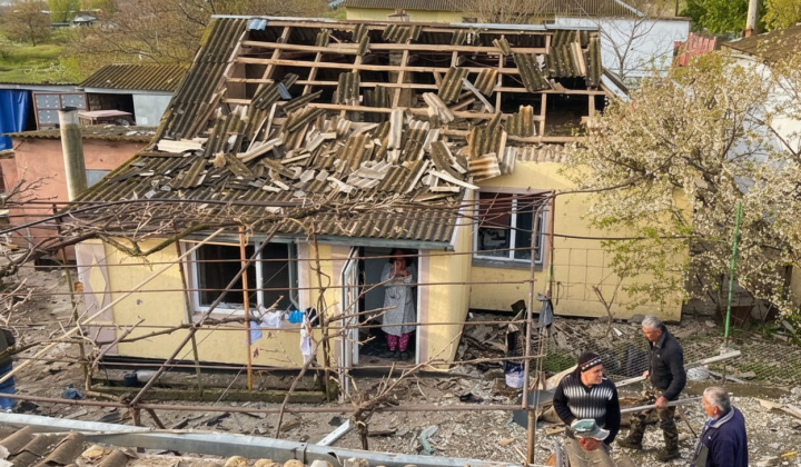 Woman injured by debris, house destroyed