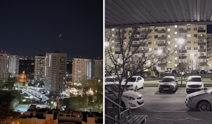 Drone over Samara at night