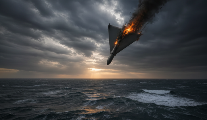 Image of drones against the night sky