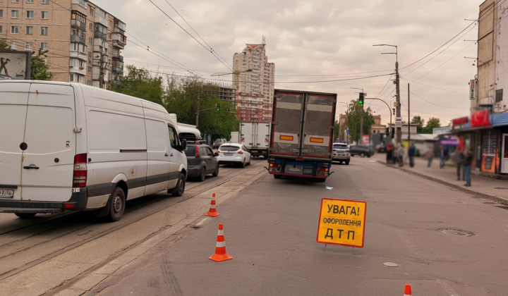 Car accident in Kyiv with injured woman