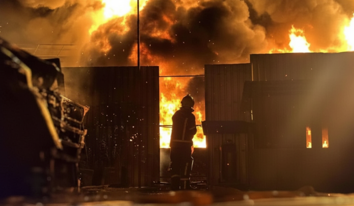 2000 sq m fire in Boryspil district