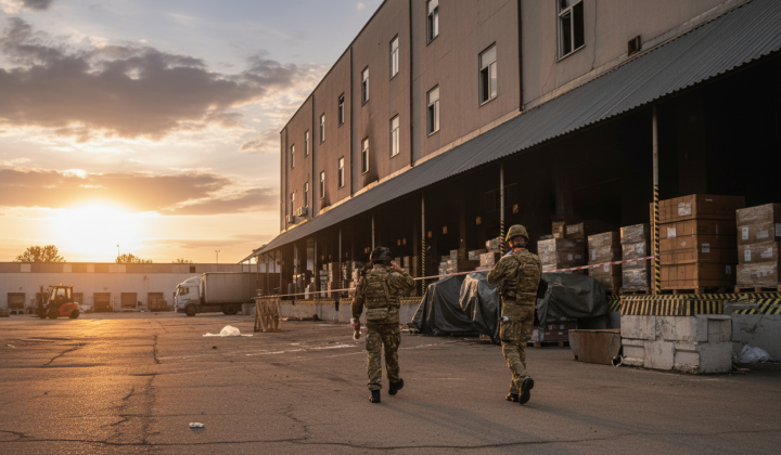 Explosion at the post sorting center in Kyiv