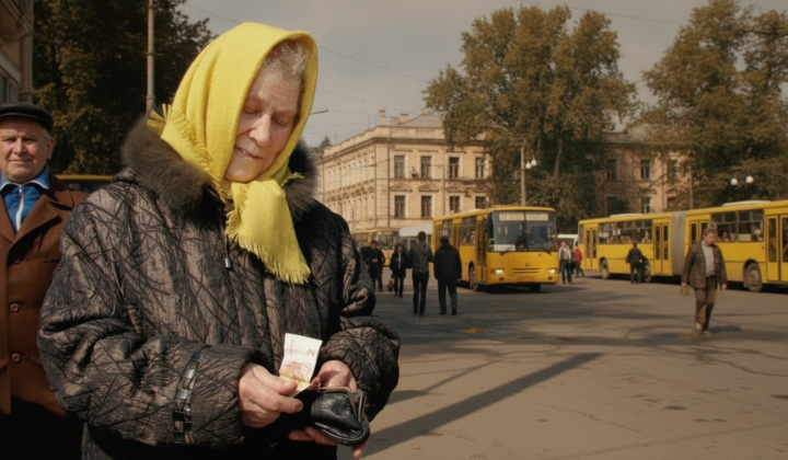 Person holding a transport pass