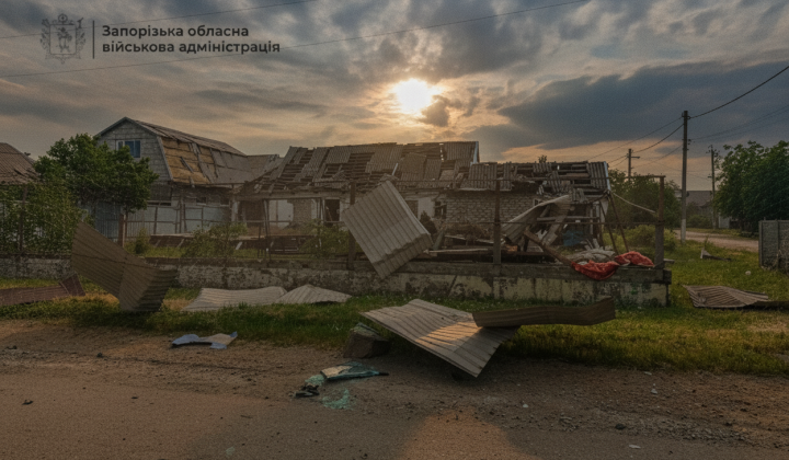 Consequences of Russian shelling in Zaporizhia