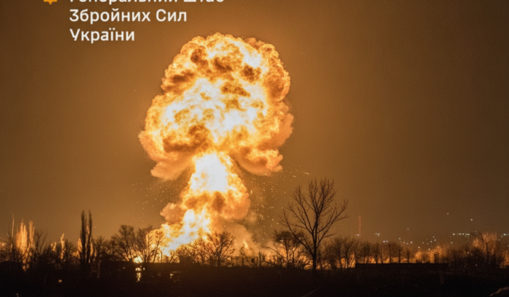 Night attack on oil bases