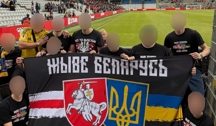 Украинско-белорусская акция на матч с Данией