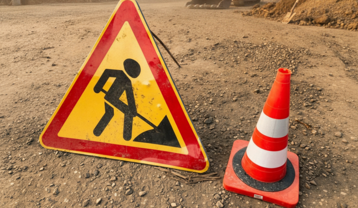 Road repair on Zodchih street in Kyiv