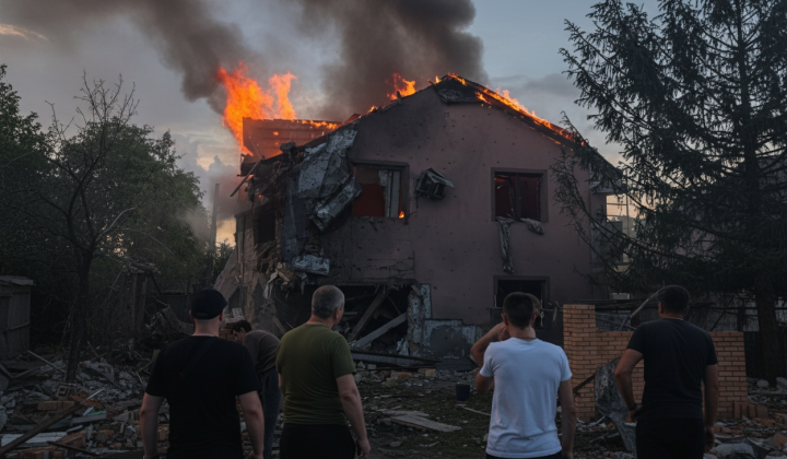 Поранена родина з двома дітьми