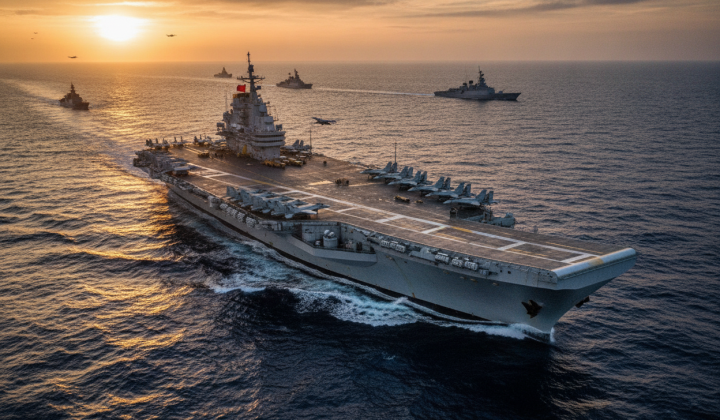 Chinese naval operation at sea