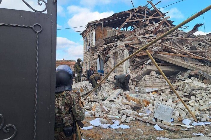 Знімок прилету ворожого базу в Скадовську