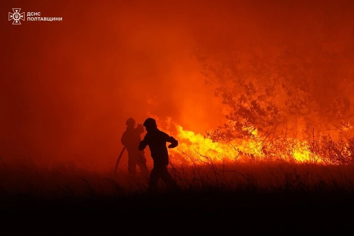 Масштабные пожары в двух областях Украины