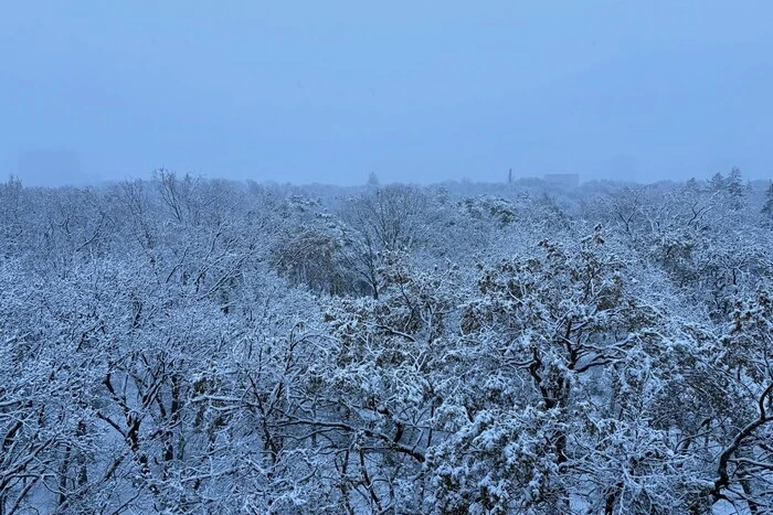 Місто Вінниця під снігом