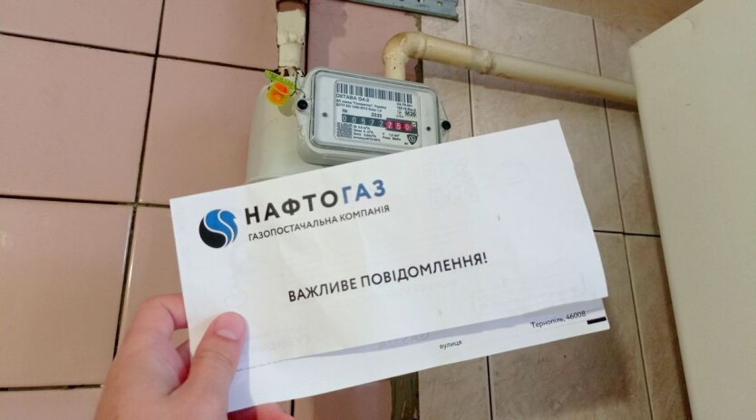 Счета за газ от Нафтогаза