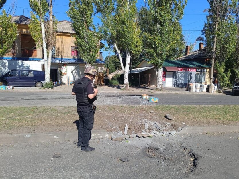 Полиция на месте нападения в Константиновке