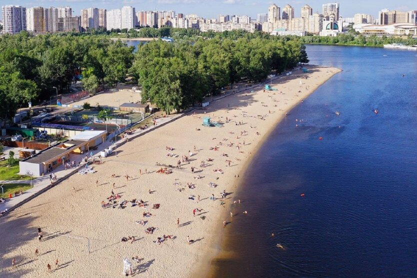 Карта с безопасными пляжами в Киеве и области