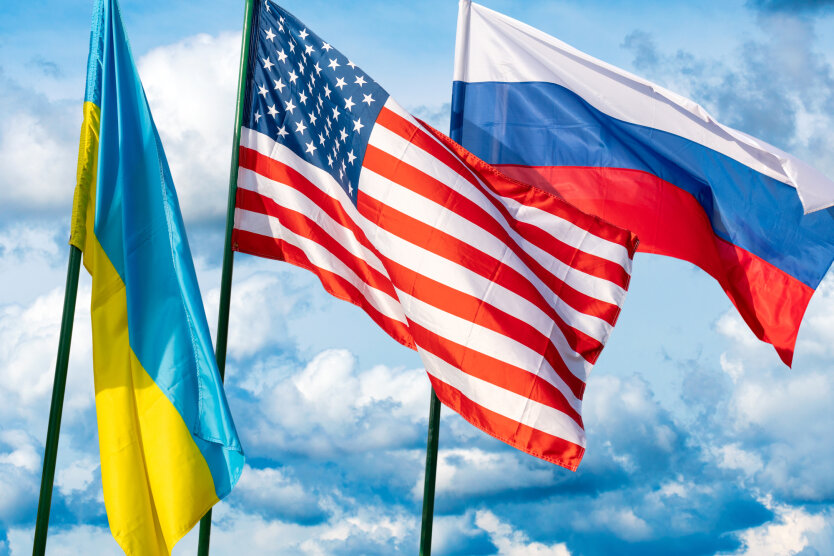 Графика официального флага Украины и России