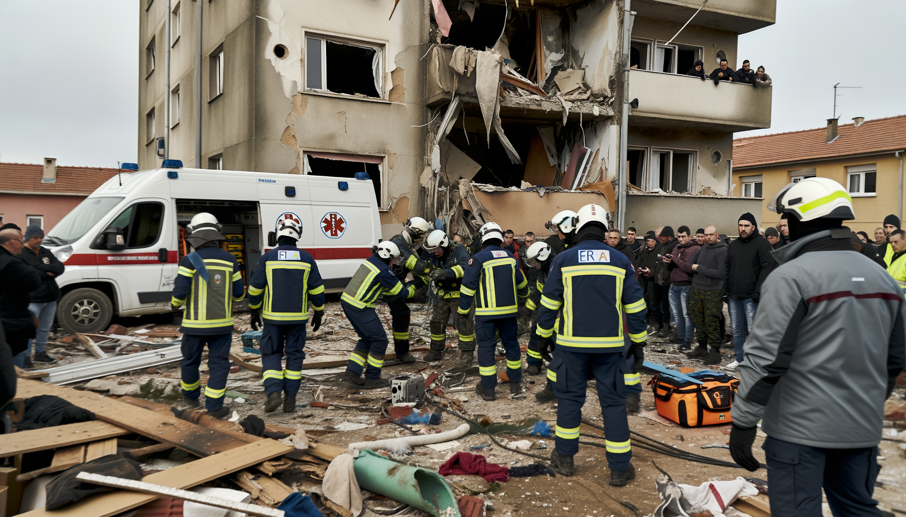 Зруйновані поверхи після вибуху у Хмельницькому