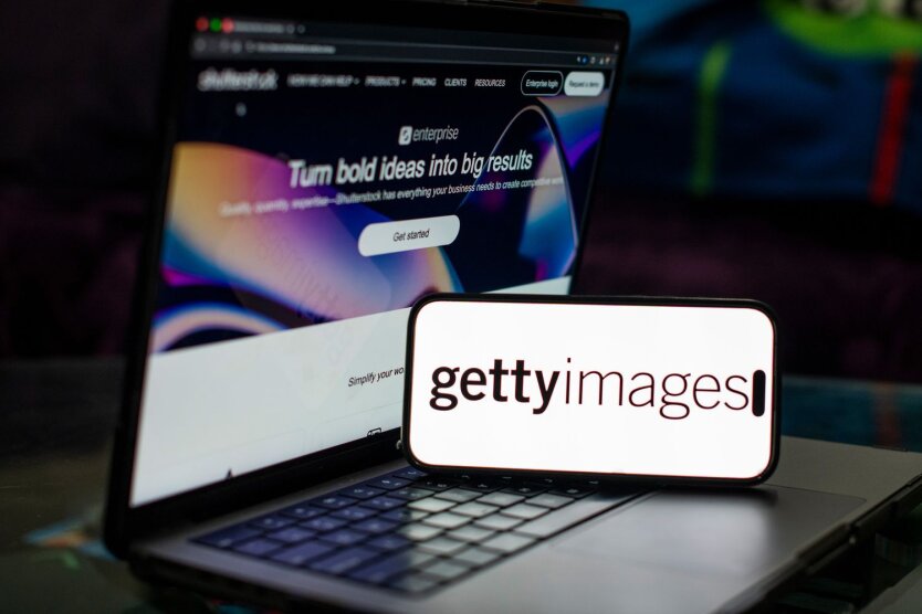 Логотипы Getty Images и Shutterstock